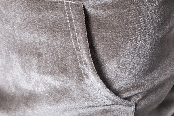 Men's Velour Hoodie with Drawstring