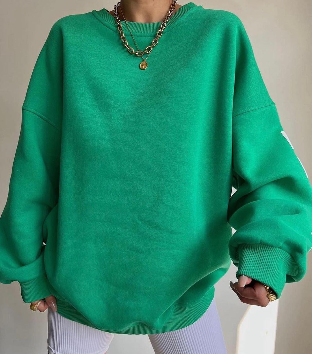 Women's Oversized Casual Sweatshirt with Unique Print