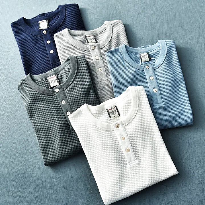 Men's Long Sleeve Casual Henley Shirt