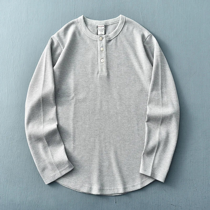 Men's Long Sleeve Casual Henley Shirt