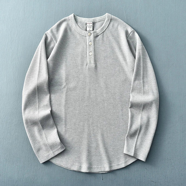 Men's Long Sleeve Casual Henley Shirt