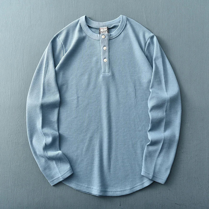Men's Long Sleeve Casual Henley Shirt