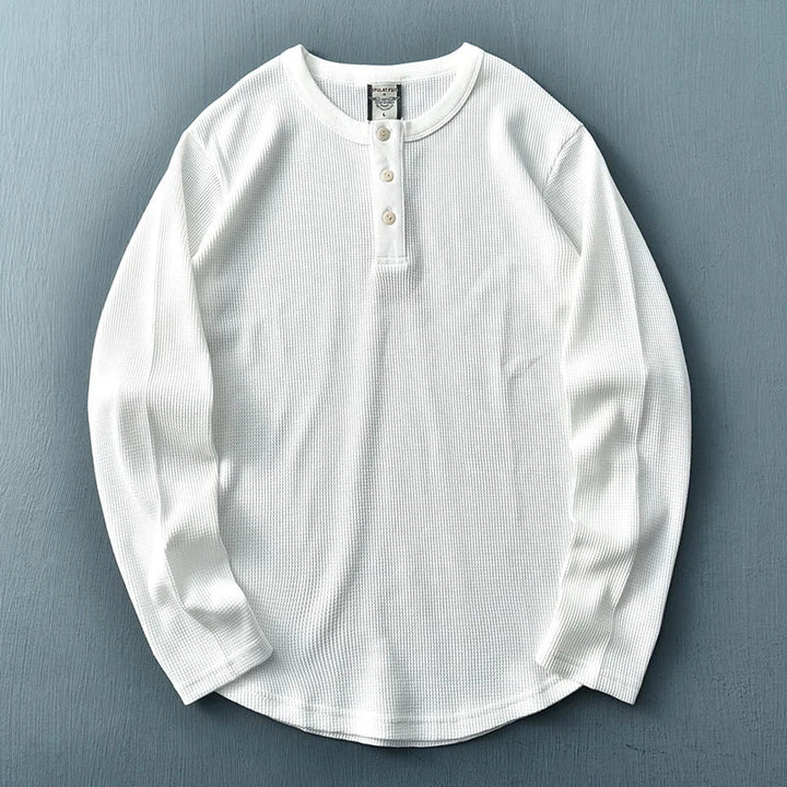 Men's Long Sleeve Casual Henley Shirt