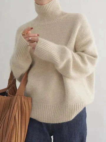 Women's Cozy Oversized Turtleneck Sweater