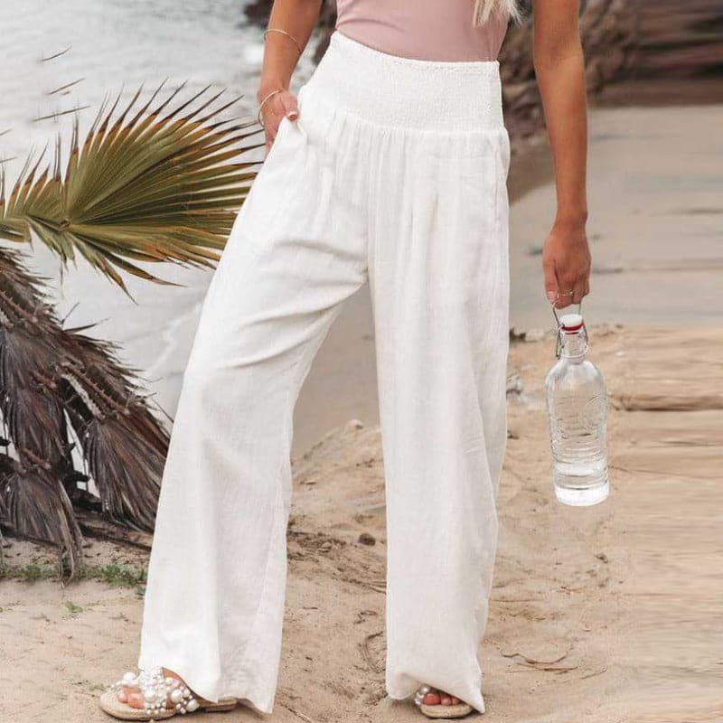 Women's Effortlessly Breathable Wide Leg Linen Trousers