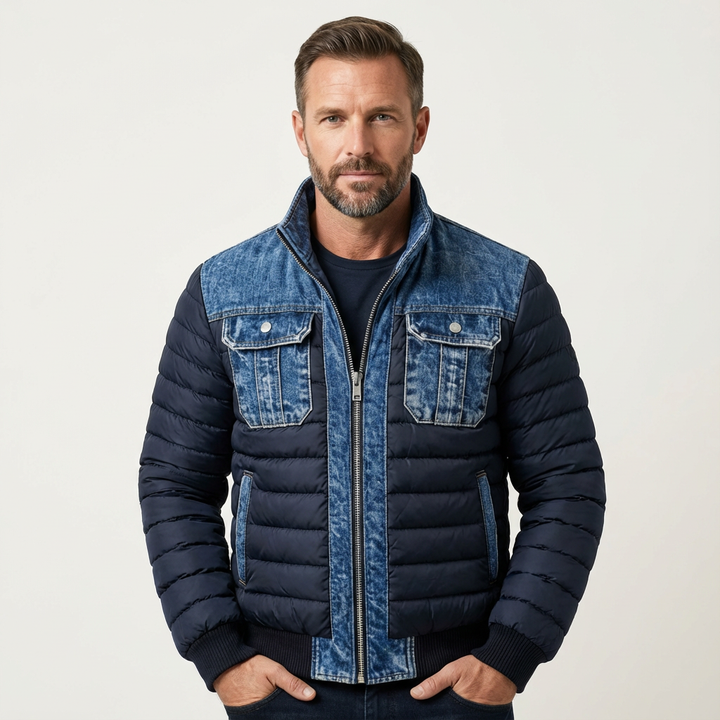 Men's Classic Double-Denim Winter Jacket