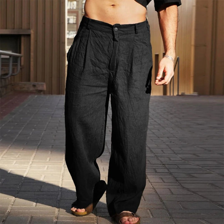 Men's Wide Linen Mix Summer Pants