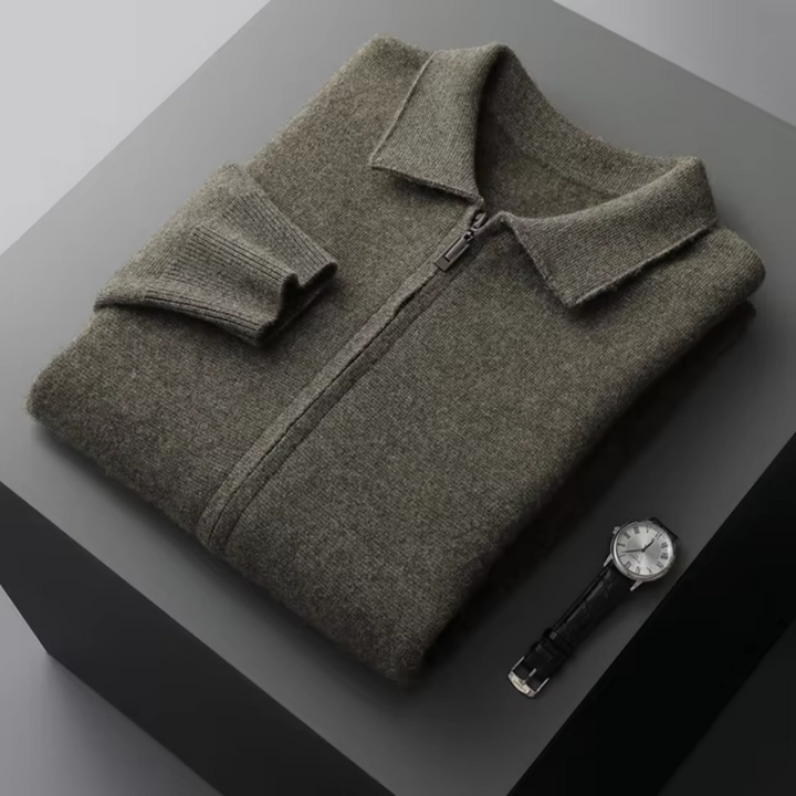Men's Stylish and Versatile Full-Zip Cardigan