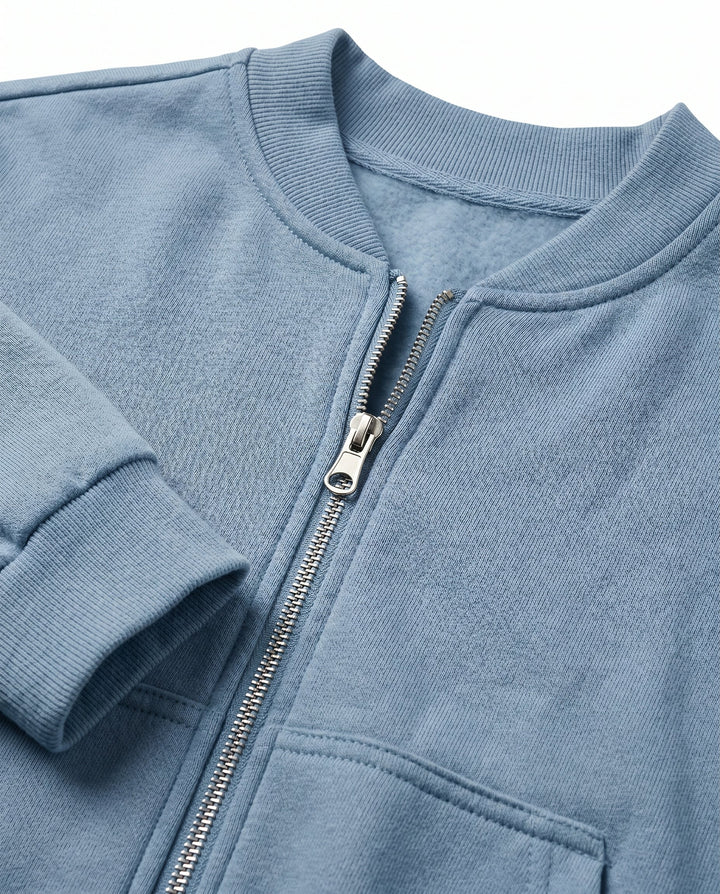 Women's Lightweight Bomber Jacket – Zip Closure for Casual Wear