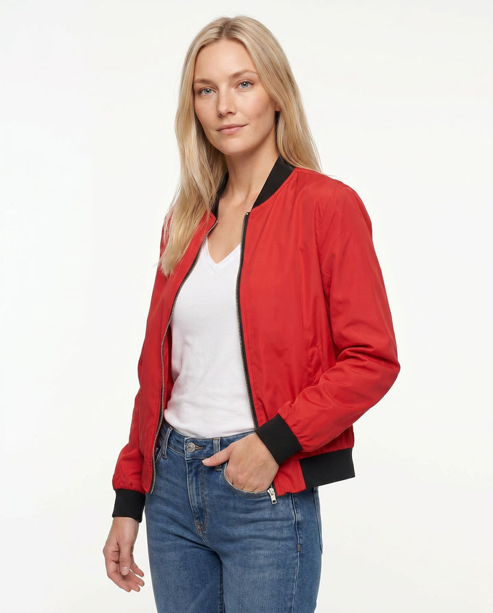 Women's Lightweight Casual Bomber Jacket for Everyday Wear