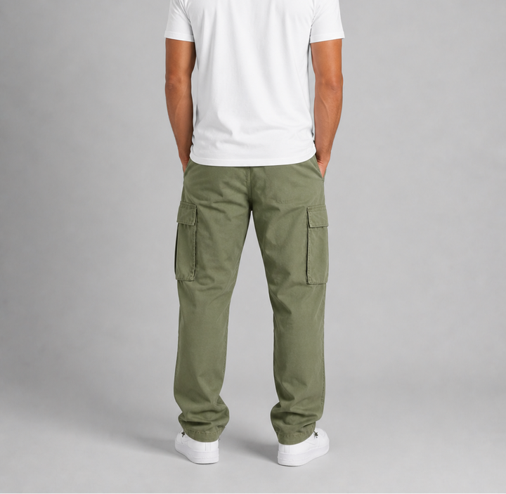 Men's Relaxed Cargo Pants with Utility Pockets for Comfort and Style