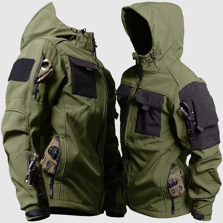Men's Hooded Windbreaker Set with Cargo Pants