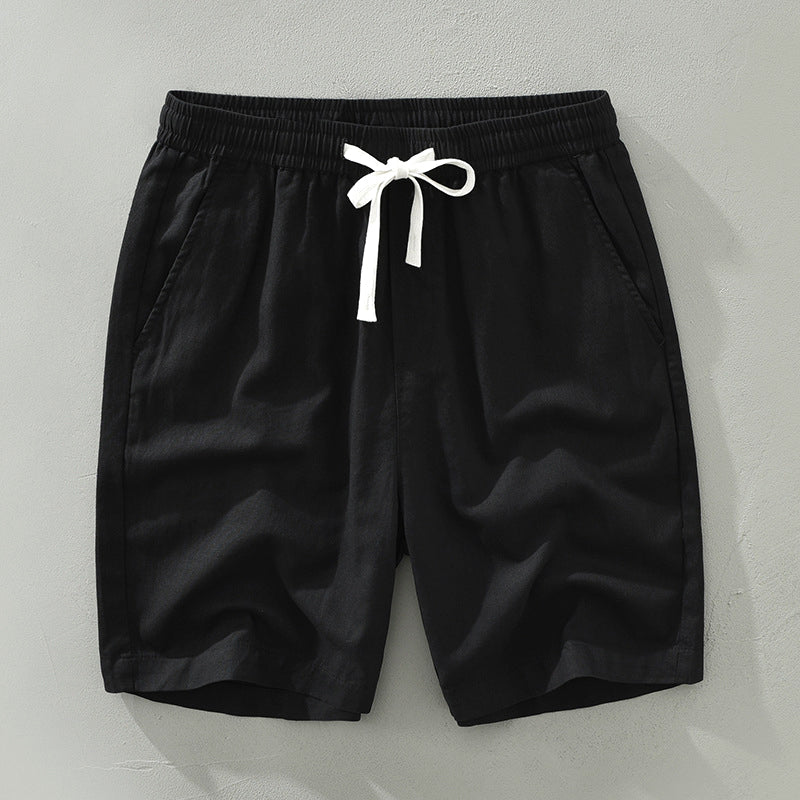 Men's Casual Linen Shorts for Summer Beachwear