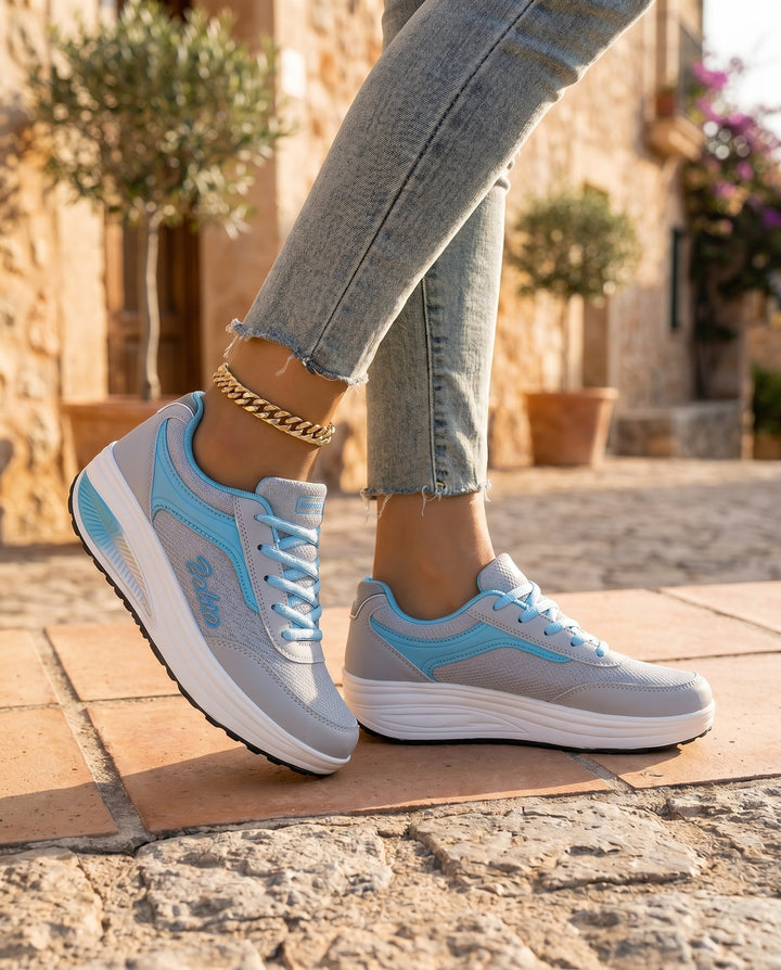 Rachel | Women's Glamorous Cushioned Lace-Up Sneakers