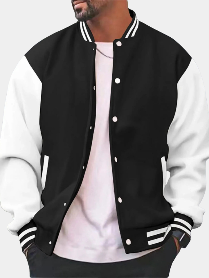 Men's Varsity Ribbed Collar Bomber Jacket