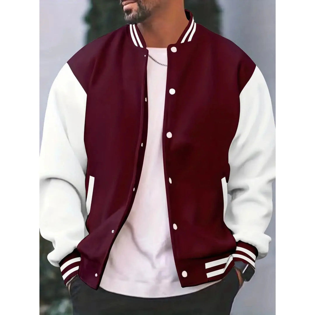 Men's Varsity Ribbed Collar Bomber Jacket