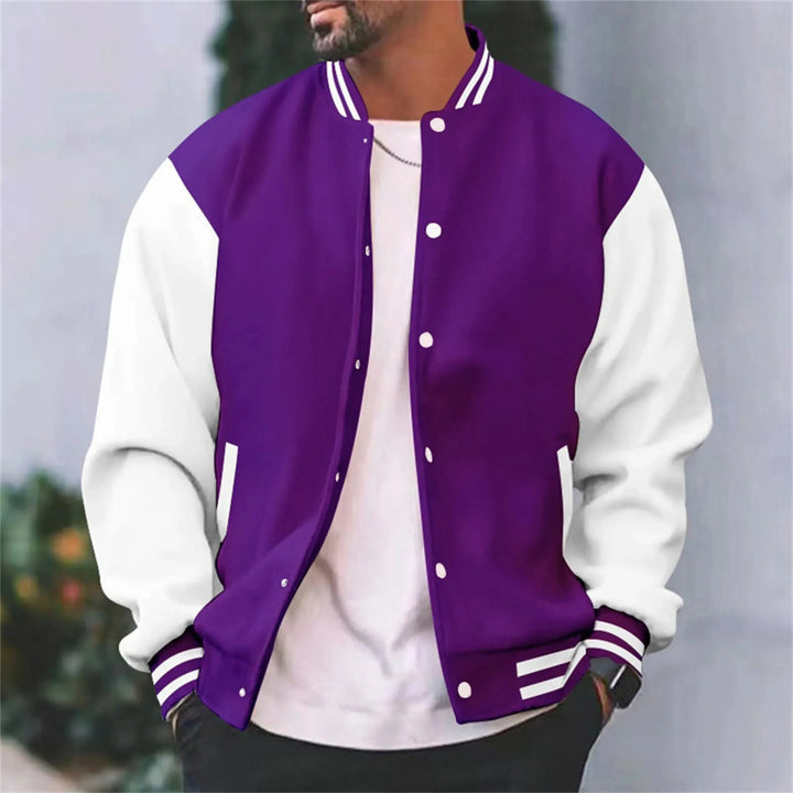 Men's Varsity Ribbed Collar Bomber Jacket