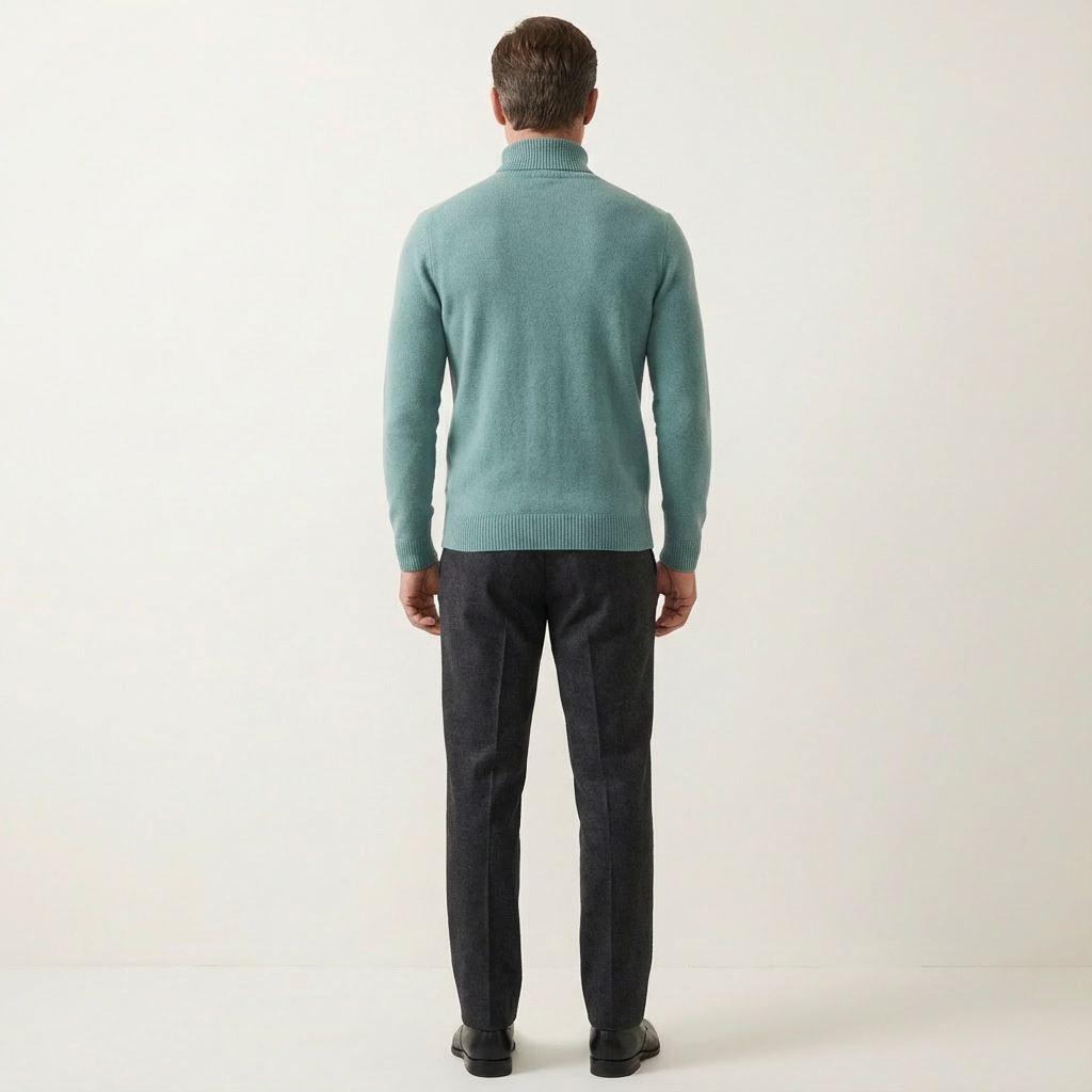 Men's Ribbed Roll-Neck Sweater