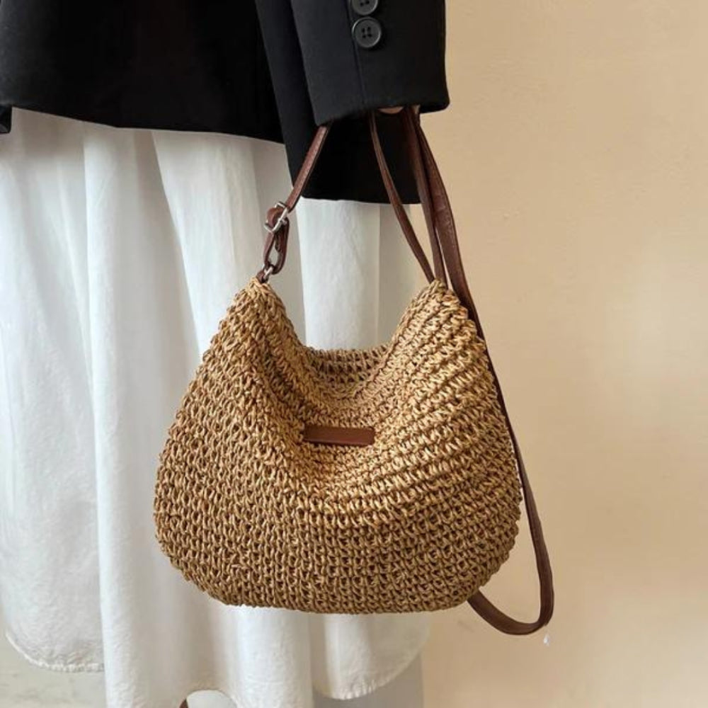 Women's Woven Crossbody Bag for Casual Use