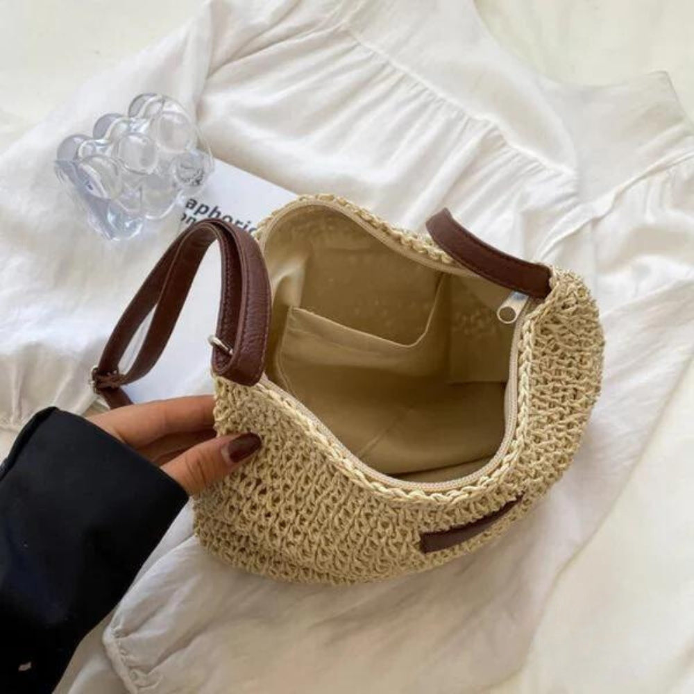 Women's Woven Crossbody Bag for Casual Use