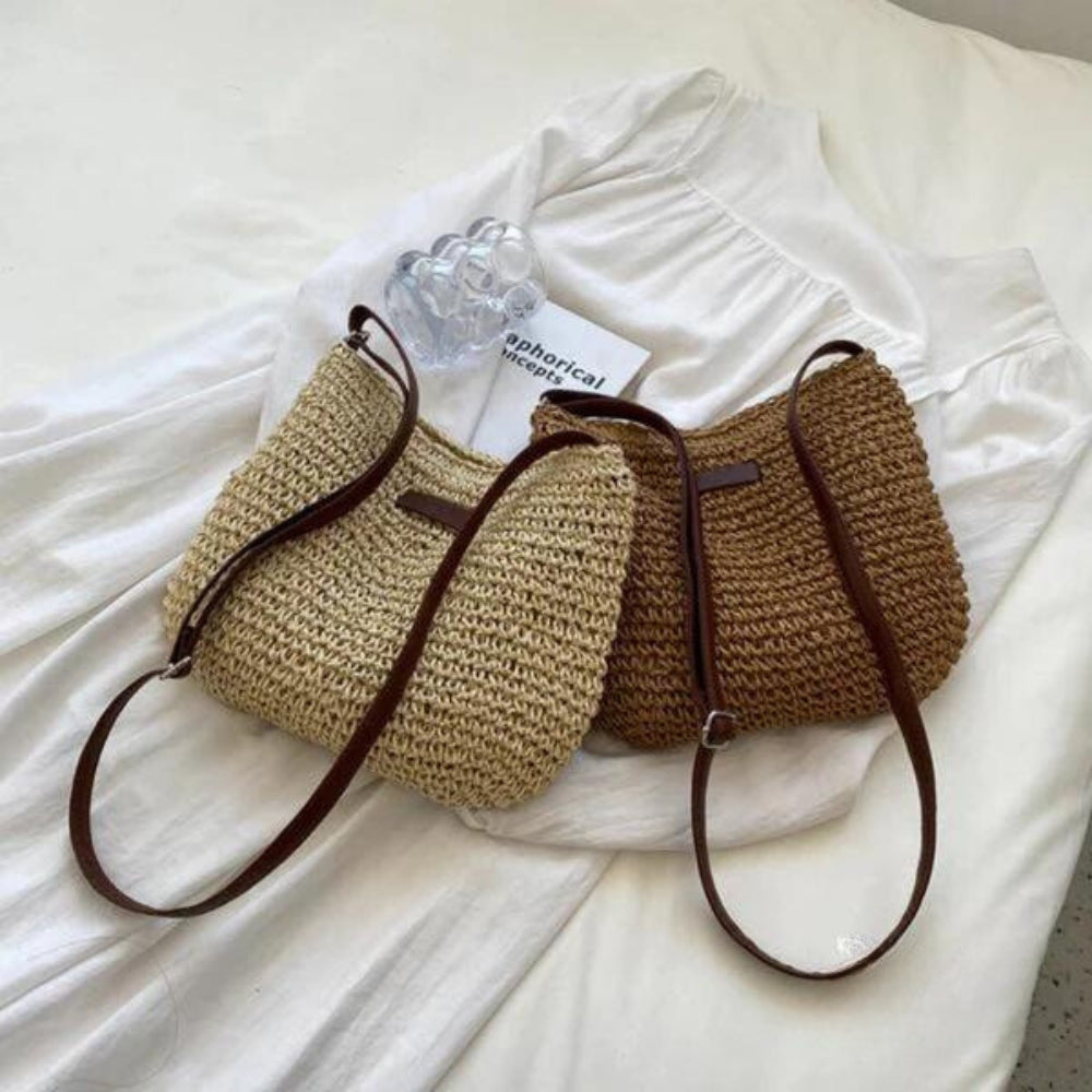Women's Woven Crossbody Bag for Casual Use