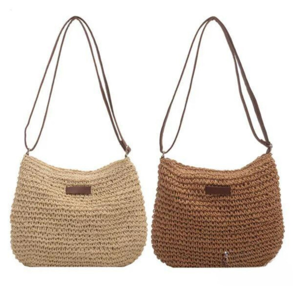 Women's Woven Crossbody Bag for Casual Use