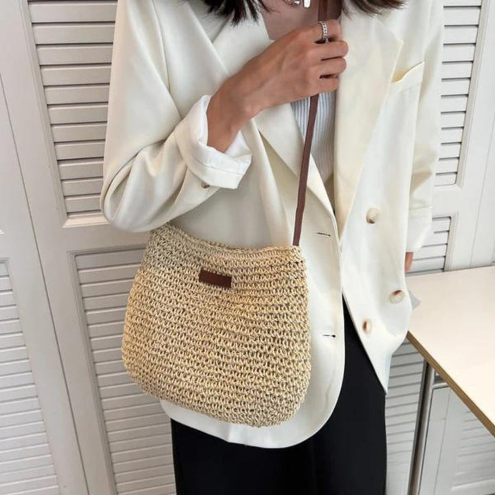 Women's Woven Crossbody Bag for Casual Use