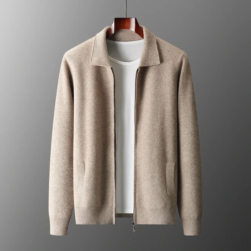 Men's Stylish and Versatile Full-Zip Cardigan