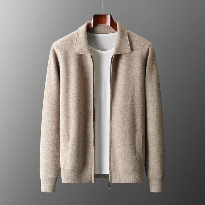 Men's Stylish and Versatile Full-Zip Cardigan