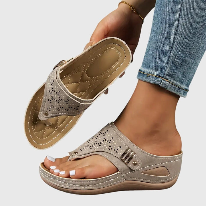 Diana | Women's Embroidered Wedge Sandals