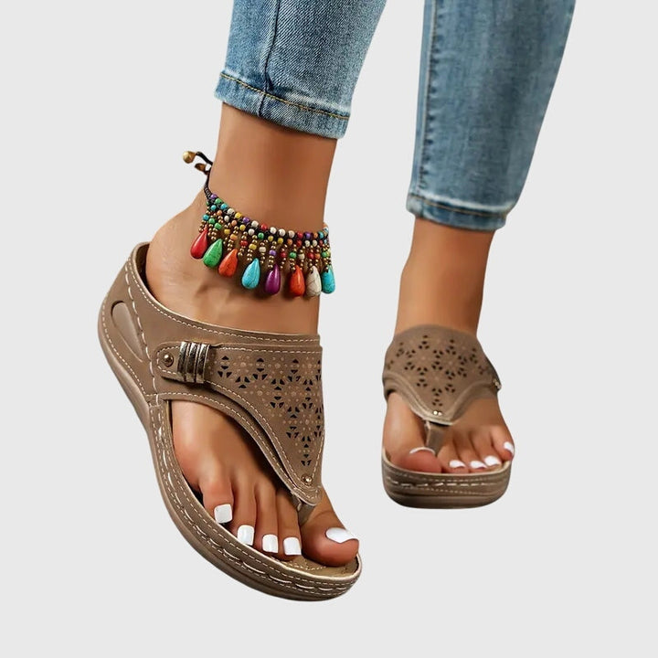 Diana | Women's Embroidered Wedge Sandals