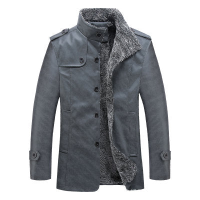Men's Leather Jacket with Fleece Lining for Comfort and Style