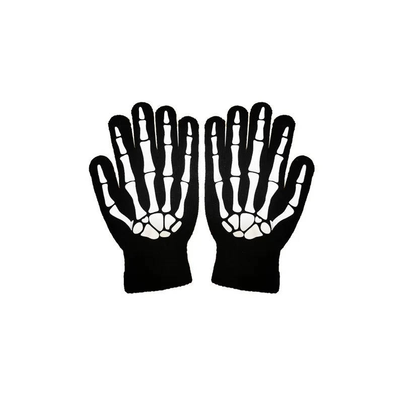 Halloween's Grim Reaper Costume with Glowing Eyes and Skeleton Gloves