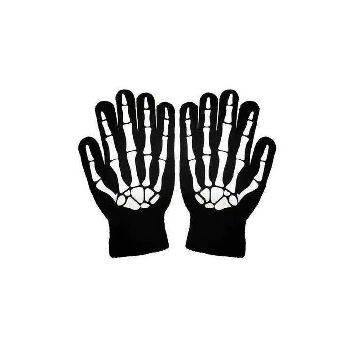Halloween's Grim Reaper Costume with Glowing Eyes and Skeleton Gloves