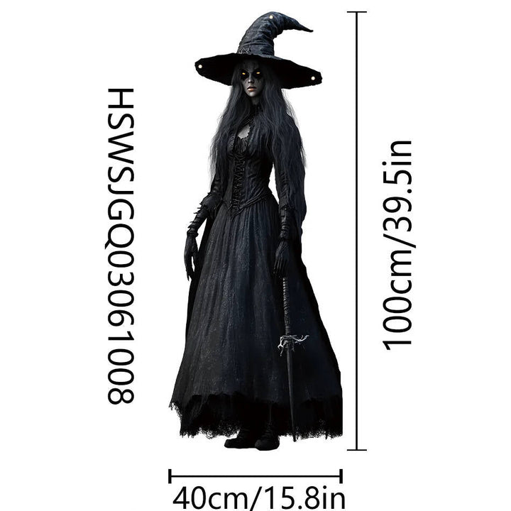 Halloween's Skull Bride Hanging Decoration with Weather-Resistant Fabric