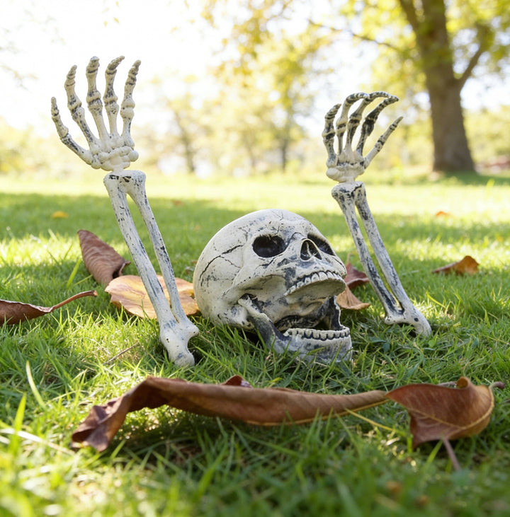 Halloween's Realistic Skeleton Stakes for Outdoor Lawn Decor