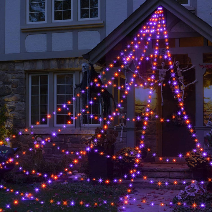 Halloween's 16.4 FT LED Spider Web Lights with Remote & 8 Modes