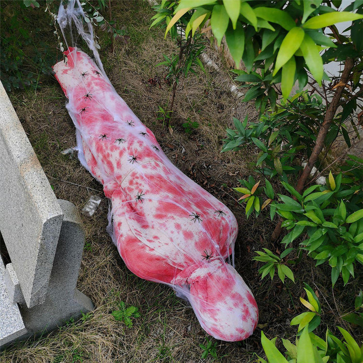 Halloween's 59-Inch Hanging Cocoon Corpse with Warm String Lights