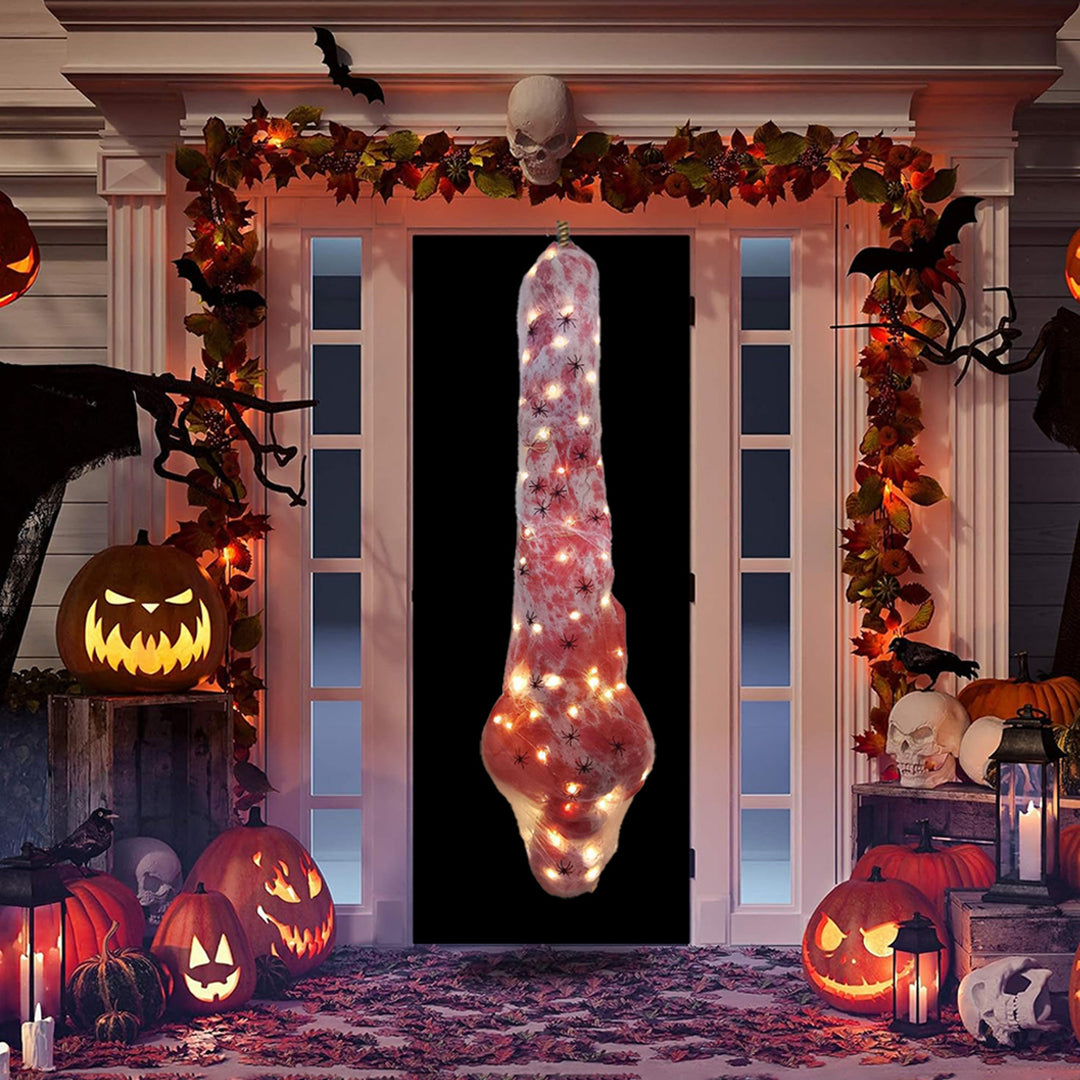 Halloween's 59-Inch Hanging Cocoon Corpse with Warm String Lights