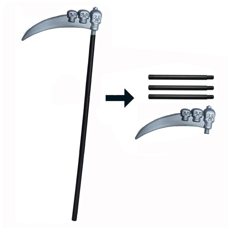 Halloween's Grim Reaper Costume with Glowing Eyes and Skeleton Gloves