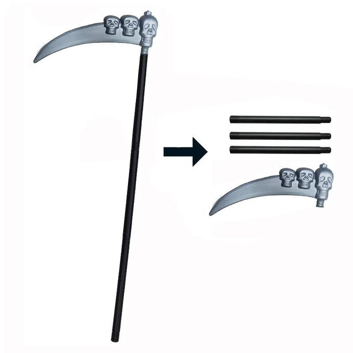 Halloween's Grim Reaper Costume with Glowing Eyes and Skeleton Gloves