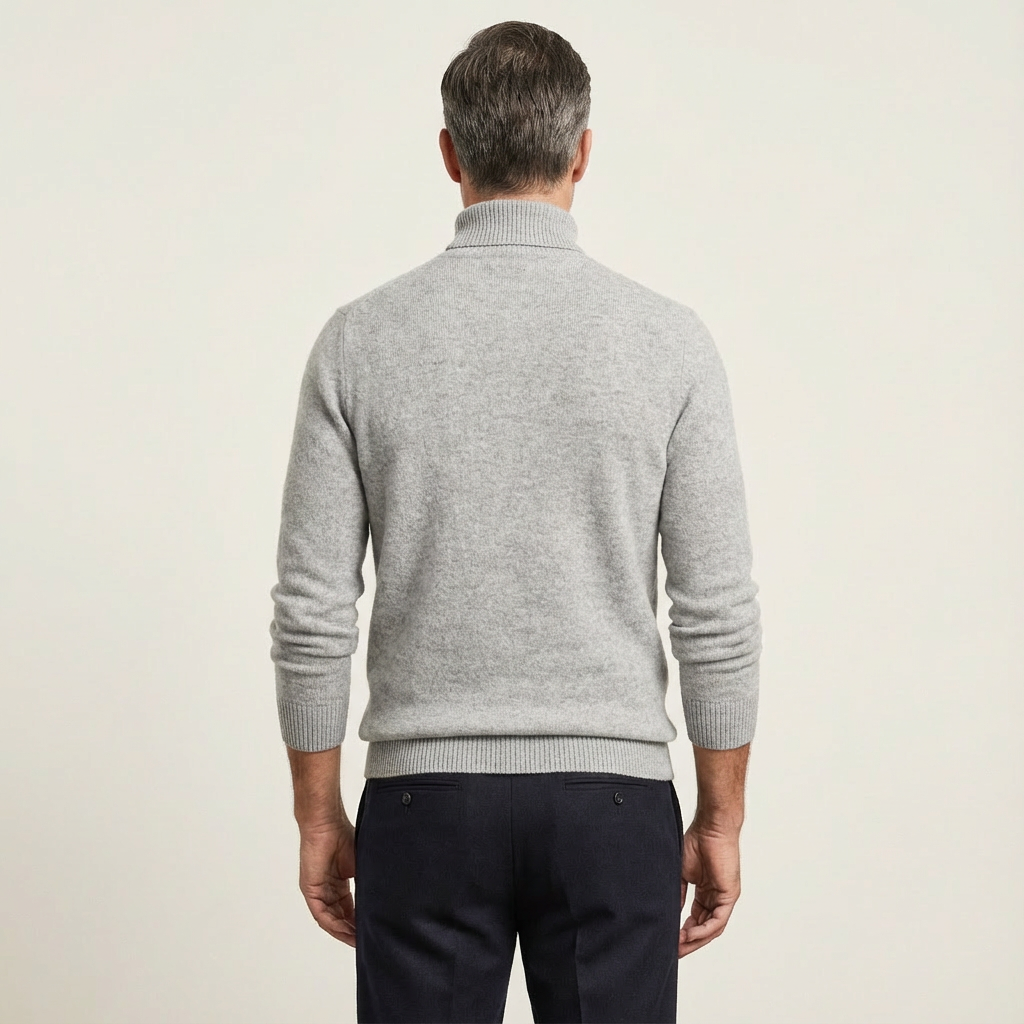 Men's Ribbed Roll-Neck Sweater