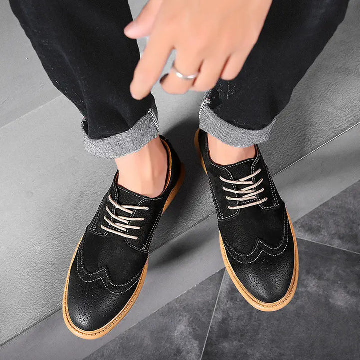 Men's breathable Oxford lace-up shoes for work and casual wear