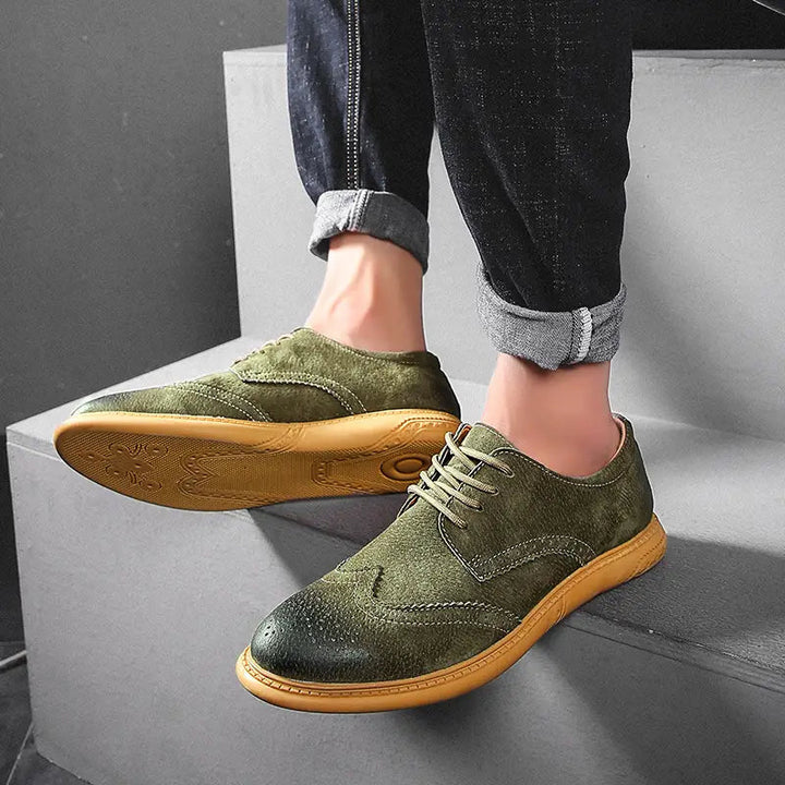Men's breathable Oxford lace-up shoes for work and casual wear