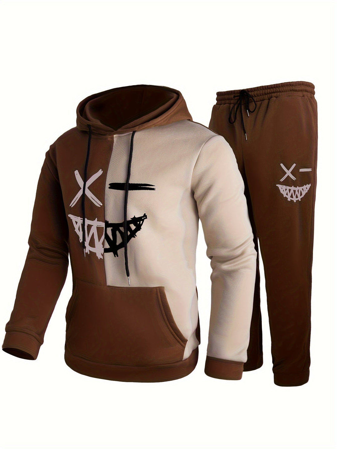 Men's Hooded Sweatshirt and Jogging Pants Set