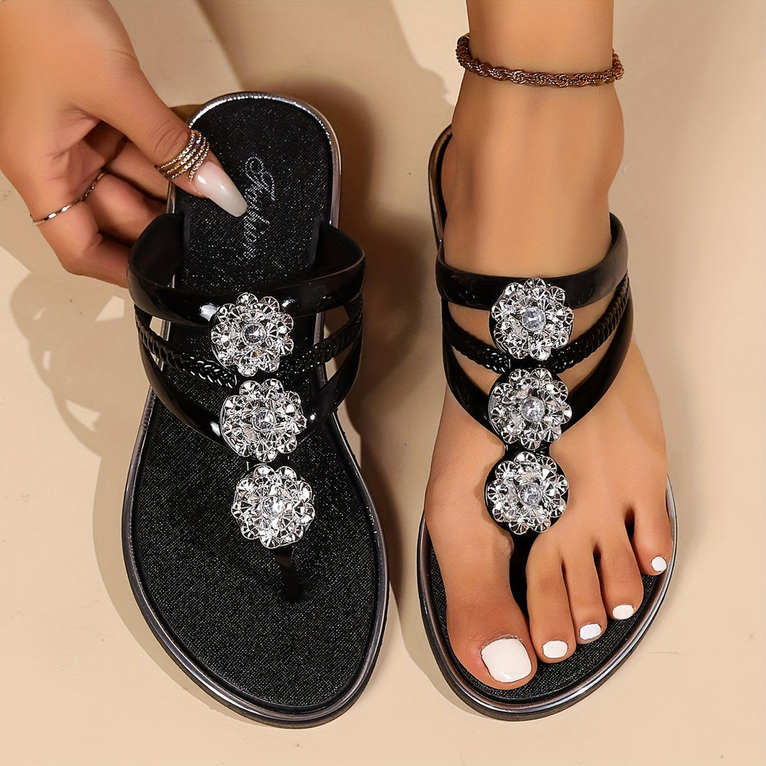 Women's Glam Flat Sandals for Stylish Summer Comfort