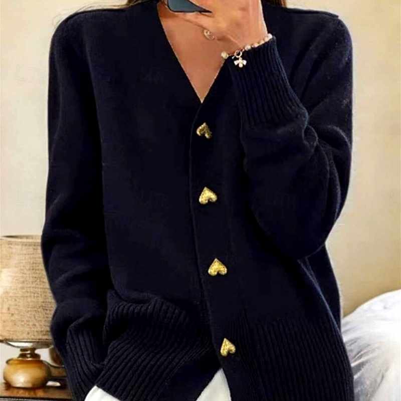 Women's V-Neck Long Sleeve Cardigan Sweater