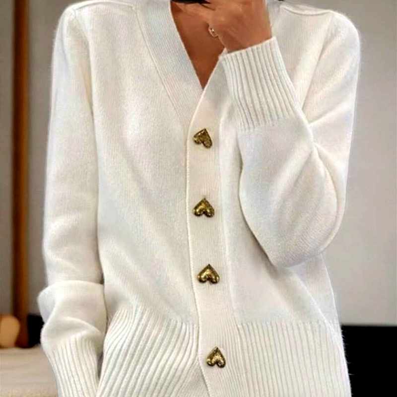 Women's V-Neck Long Sleeve Cardigan Sweater