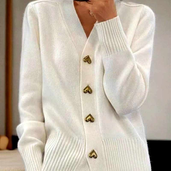 Women's V-Neck Long Sleeve Cardigan Sweater