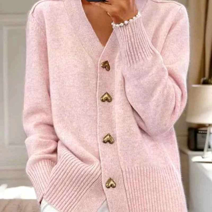 Women's V-Neck Long Sleeve Cardigan Sweater